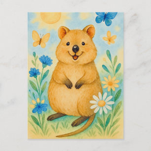 Postale Cute Quokka Printemps Été Kangaroo Animal Carte po