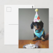 Postale Dachshund Dog Carte d'anniversaire (Devant / Derrière)