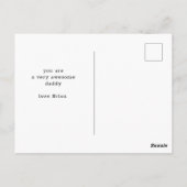 Postale Daddy Nutritional Facts Fête des pères Carte posta (Dos)