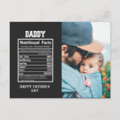 Postale Daddy Nutritional Facts Fête des pères Carte posta (Devant)