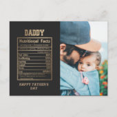 Postale Daddy Nutritional Facts Fête des pères Carte posta (Devant)
