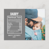 Postale Daddy Nutritional Facts Fête des pères Carte posta (Devant)