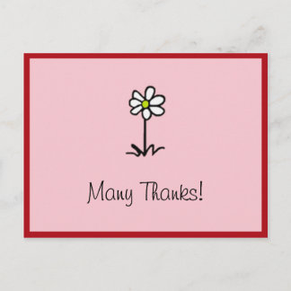 Postale Daisy Precious Beaucoup Merci Carte personnalisée