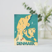 Postale Danemark Carte de voyage de style Vintage (Debout devant)
