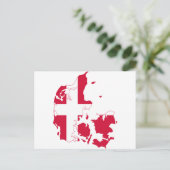 Postale Danemark Carte Drapeau DK (Debout devant)