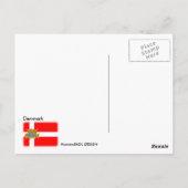 Postale Danemark Drapeau & Armoiries Carte postale! (Dos)