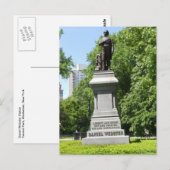 Postale Daniel Webster Statue Central Park NY Carte postal (Devant / Derrière)