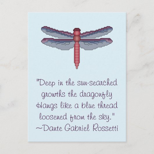 Postale Dante Gabriel Rossetti Citation de libellule Carte (Devant)