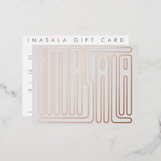 Postale De Vacances En Aluminium Carte cadeau Imasala (Recto/Verso)