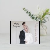 Postale De Vacances En Aluminium Carte fiançailles (Debout devant)