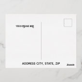 Postale De Vacances En Aluminium Carte Green Luxe Gold Foil Eid Moubarak (Verso)