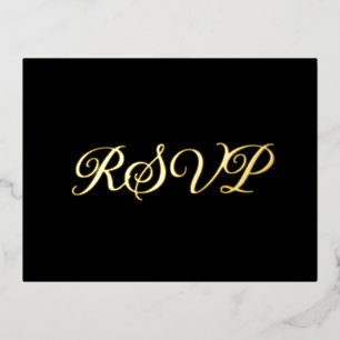 Postale De Vacances En Aluminium Carte RSVP Black Elegant Co-Starring