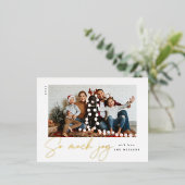 Postale De Vacances En Aluminium Carte So Much Joy - feuille (Debout devant)