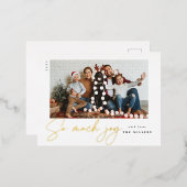 Postale De Vacances En Aluminium Carte So Much Joy - feuille (Recto/Verso)