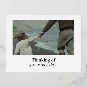 Postale De Vacances En Aluminium Penser à vous - Carte d'empathie