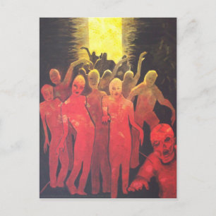 Postale Dead End Zombie Hoard sombre horreur Art carte pos