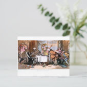 Postale Death Do Ces Repas Savoureux Vous enchantent carte (Debout devant)