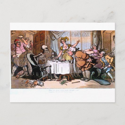 Postale Death Do Ces Repas Savoureux Vous enchantent carte (Devant)