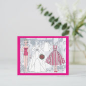 Postale Debbie, Une jeune mariée de 1958 Papier carte post (Debout devant)