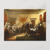 Déclaration d'indépendance par Trumbull Carte post