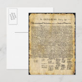 Postale Déclaration d'indépendance Version ancienne carte  (Devant / Derrière)