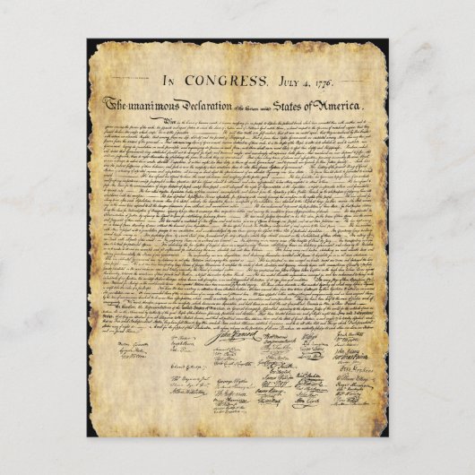 Postale Déclaration d'indépendance Version ancienne carte  (Devant)