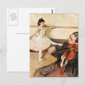 Postale Degas - La leçon de danse, célèbre peinture Carte (Devant / Derrière)