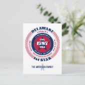 Postale Delaware, Dover, DE Patriotic Monogramme Carte Pos (Debout devant)