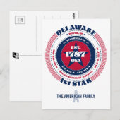 Postale Delaware, Dover, DE Patriotic Monogramme Carte Pos (Devant / Derrière)