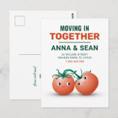 Postale Déménager ensemble carte avec couple de tomates mi (Devant / Derrière)