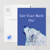 Postale Démocrates du chien bleu faites du bruit ! Carte p (Devant / Derrière)
