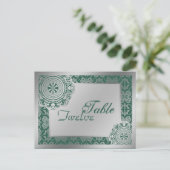 Postale Dentelle d'argent Arabesque, table paramètre carte (Debout devant)