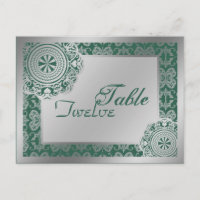 Dentelle d'argent Arabesque, table paramètre carte