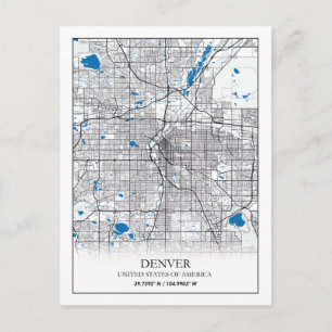 Postale Denver CO Colorado USA Travel City Carte