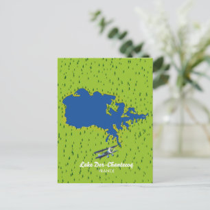 Postale Der chantecoq carte du lac France