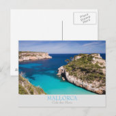 Postale DES Moro de Majorque - de Cala avec la carte (Devant / Derrière)
