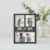 Postale design moderne multi photo enregistrer la carte po (Debout devant)