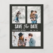 Postale design moderne multi photo enregistrer la carte po (Devant)