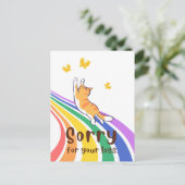 Postale Désolé pour la perte de votre carte de chat (Debout devant)