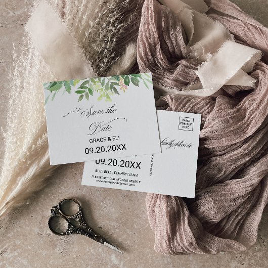 Postale Destination été verdure Enregistrer la carte de da