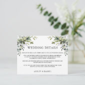 Postale Détails du mariage Carte d'insertion d'aquarelle v (Debout devant)