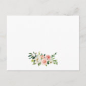Postale Détails du mariage Carte d'insertion de fleurs ros (Dos)