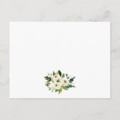 Postale Détails du mariage Carte d'insertion Florale verte (Dos)