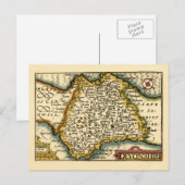 Postale Devon (Devonshire) Comté Angleterre Carte des Anti (Devant / Derrière)
