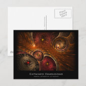 Postale Dimensions enchevêtrées Carte Artiste Fractée (Devant / Derrière)