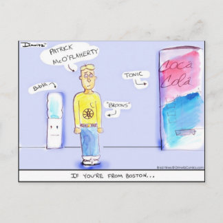Postale Dimwitz Comics "If You are from Boston" Carte post
