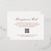 Postale D'invitation À Feuilles D'aluminium Carte de boîtier Mariage rose Gold Foil QR Code (Recto/Verso)