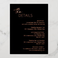 Carte de boîtier pour Mariage moderne noir minimal
