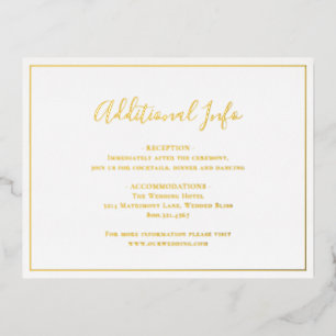 Postale D'invitation À Feuilles D'aluminium Carte de fermeture de mariage classique et élégant