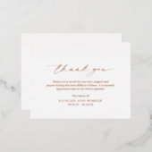 Postale D'invitation À Feuilles D'aluminium Carte de remerciements classique de pompage funèbr (Recto/Verso)